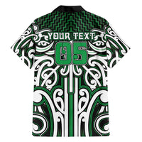 Custom Aotearoa Ngai Tahu Family Matching Off Shoulder Short Dress and Hawaiian Shirt Maori Tribal Pattern Mix Poutama LT05 - Polynesian Pride