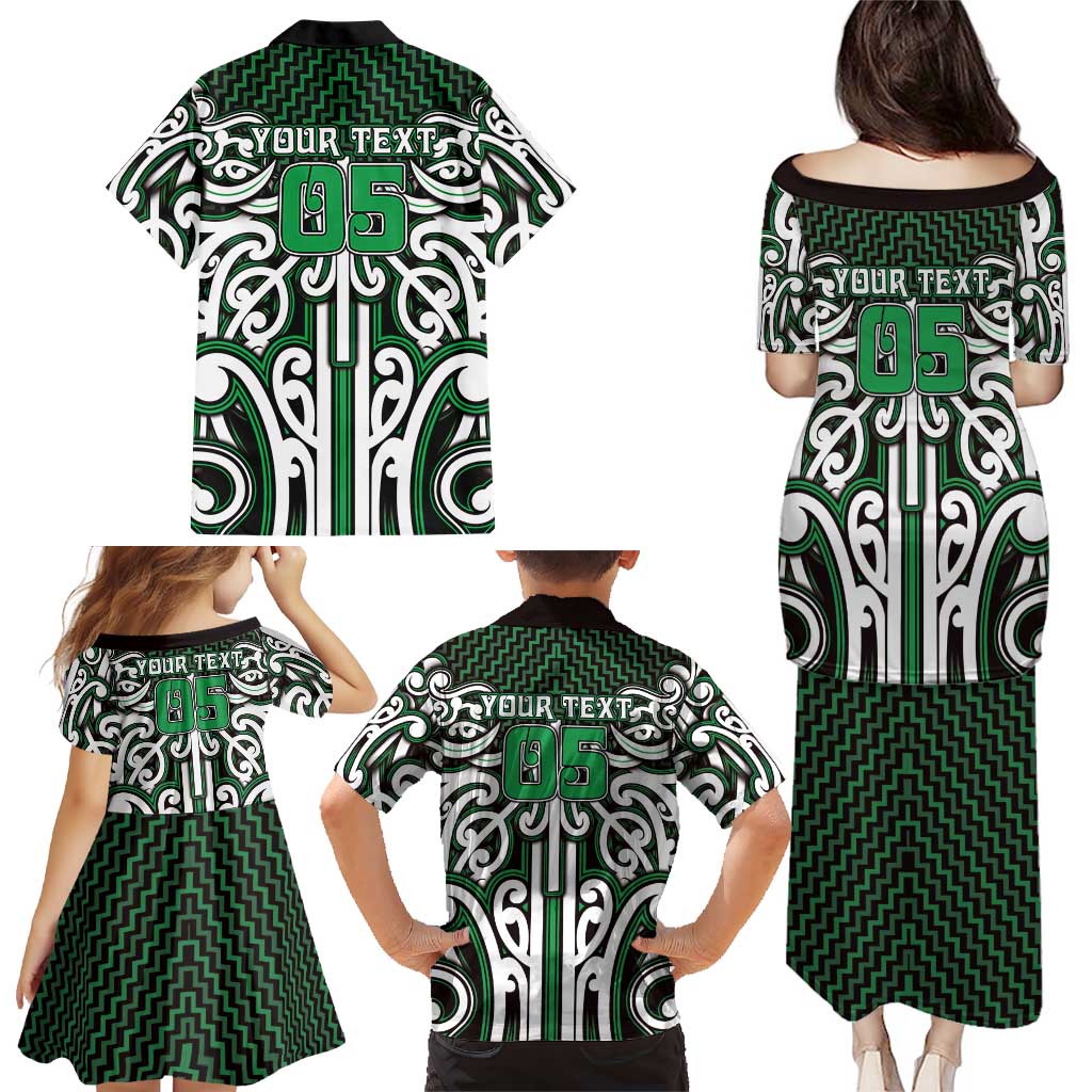 Custom Aotearoa Ngai Tahu Family Matching Puletasi and Hawaiian Shirt Maori Tribal Pattern Mix Poutama LT05 - Polynesian Pride