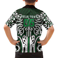 Custom Aotearoa Ngai Tahu Family Matching Short Sleeve Bodycon Dress and Hawaiian Shirt Maori Tribal Pattern Mix Poutama LT05 - Polynesian Pride