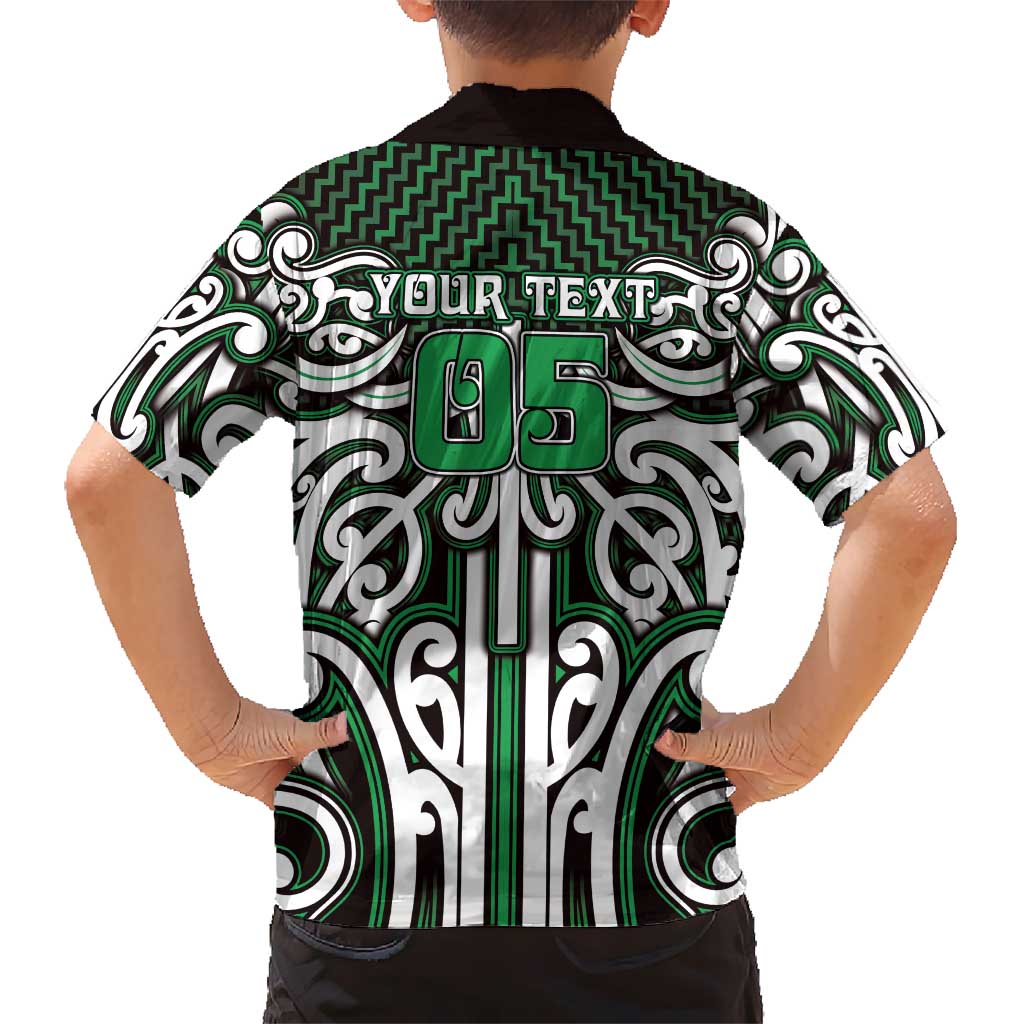 Custom Aotearoa Ngai Tahu Kid Hawaiian Shirt Maori Tribal Pattern Mix Poutama
