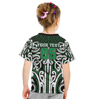 Custom Aotearoa Ngai Tahu Kid T Shirt Maori Tribal Pattern Mix Poutama