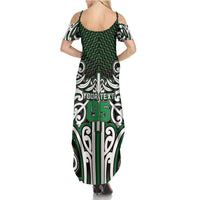 Custom Aotearoa Ngai Tahu Summer Maxi Dress Maori Tribal Pattern Mix Poutama