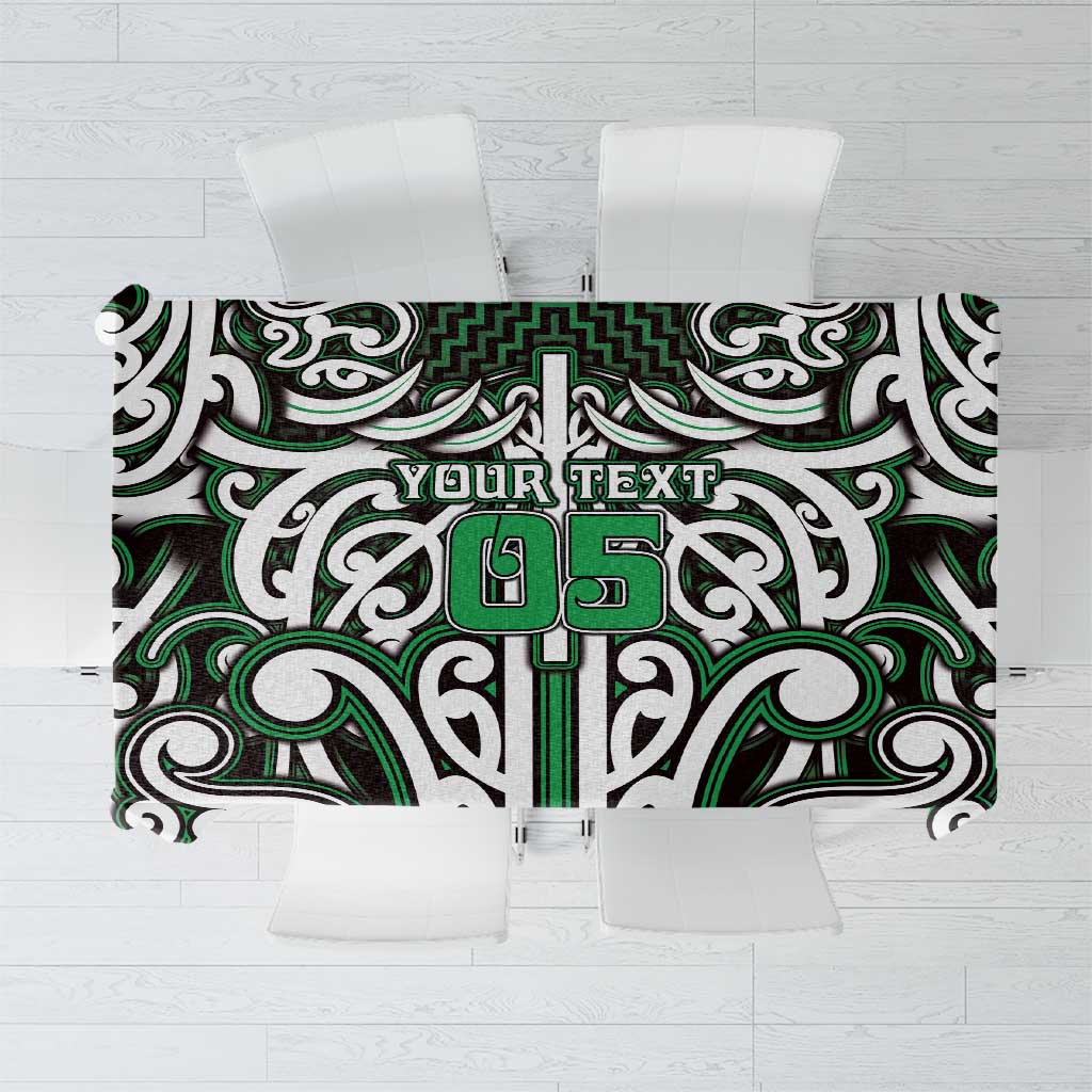 Custom Aotearoa Ngai Tahu Tablecloth Maori Tribal Pattern Mix Poutama