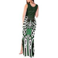 Custom Aotearoa Ngai Tahu Tank Maxi Dress Maori Tribal Pattern Mix Poutama