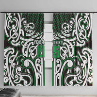 Custom Aotearoa Ngai Tahu Window Curtain Maori Tribal Pattern Mix Poutama