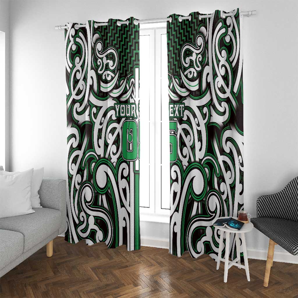 Custom Aotearoa Ngai Tahu Window Curtain Maori Tribal Pattern Mix Poutama