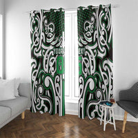 Custom Aotearoa Ngai Tahu Window Curtain Maori Tribal Pattern Mix Poutama