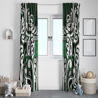 Custom Aotearoa Ngai Tahu Window Curtain Maori Tribal Pattern Mix Poutama