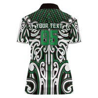 Custom Aotearoa Ngai Tahu Women Polo Shirt Maori Tribal Pattern Mix Poutama LT05 - Polynesian Pride