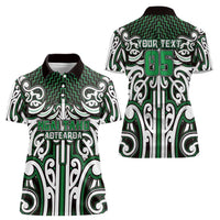 Custom Aotearoa Ngai Tahu Women Polo Shirt Maori Tribal Pattern Mix Poutama LT05 - Polynesian Pride