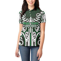 Custom Aotearoa Ngai Tahu Women Polo Shirt Maori Tribal Pattern Mix Poutama LT05 - Polynesian Pride