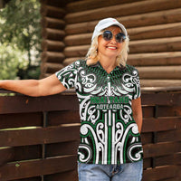 Custom Aotearoa Ngai Tahu Women Polo Shirt Maori Tribal Pattern Mix Poutama LT05 - Polynesian Pride