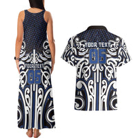 Custom Aotearoa Ngati Tuwharetoa Couples Matching Tank Maxi Dress and Hawaiian Shirt Maori Tribal Pattern Mix Poutama LT05 - Polynesian Pride