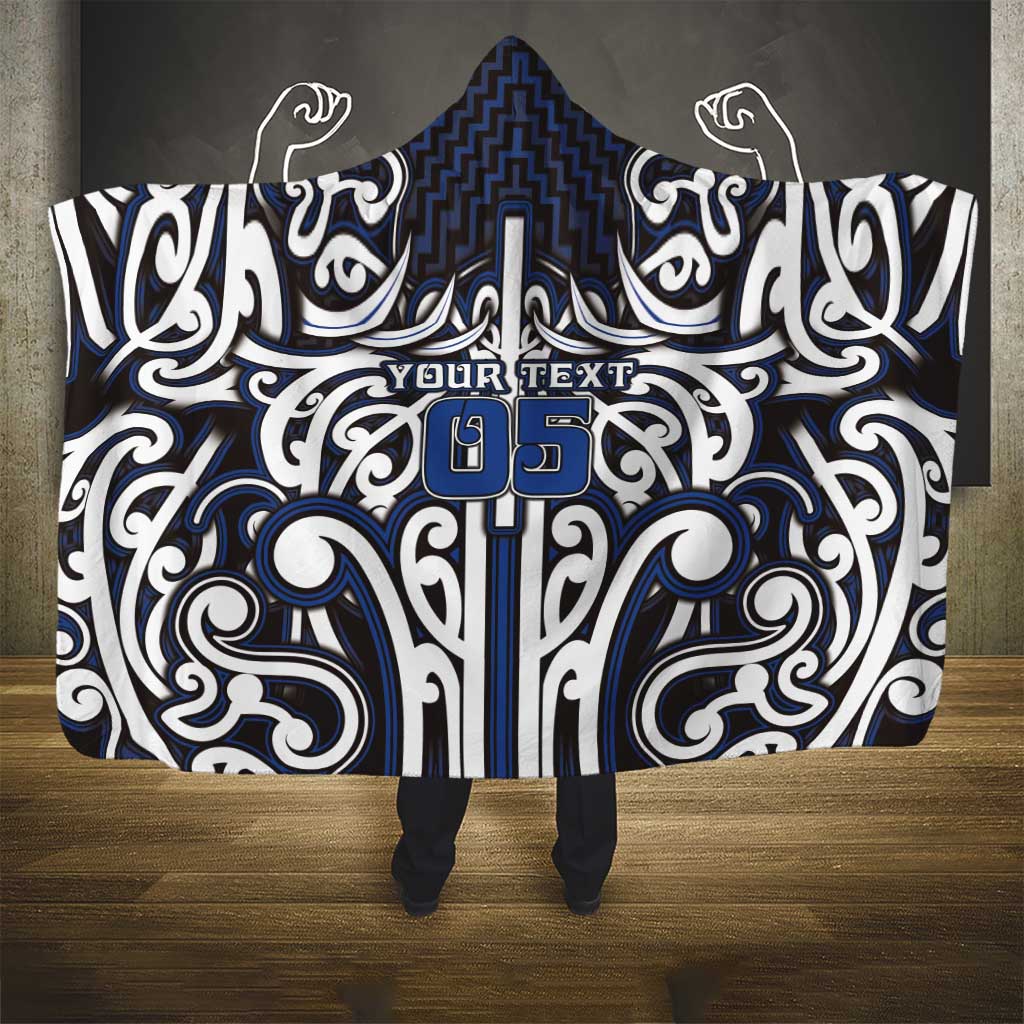Custom Aotearoa Ngati Tuwharetoa Hooded Blanket Maori Tribal Pattern Mix Poutama LT05 - Polynesian Pride