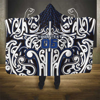 Custom Aotearoa Ngati Tuwharetoa Hooded Blanket Maori Tribal Pattern Mix Poutama LT05 - Polynesian Pride