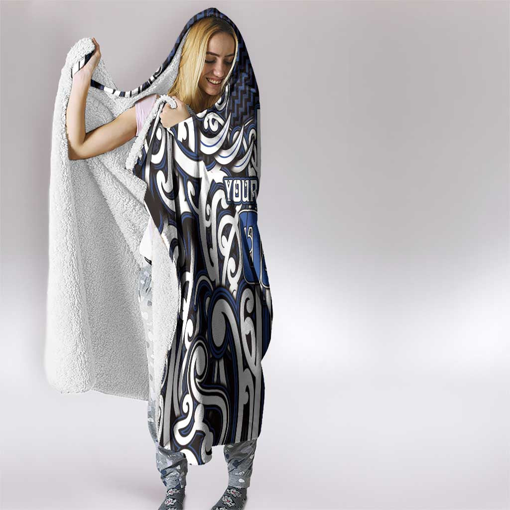 Custom Aotearoa Ngati Tuwharetoa Hooded Blanket Maori Tribal Pattern Mix Poutama LT05 - Polynesian Pride