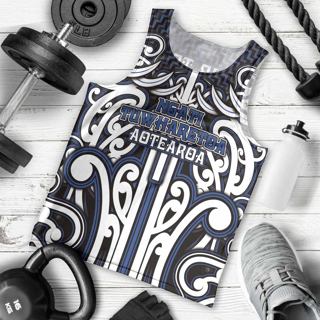 Custom Aotearoa Ngati Tuwharetoa Men Tank Top Maori Tribal Pattern Mix Poutama LT05 - Polynesian Pride