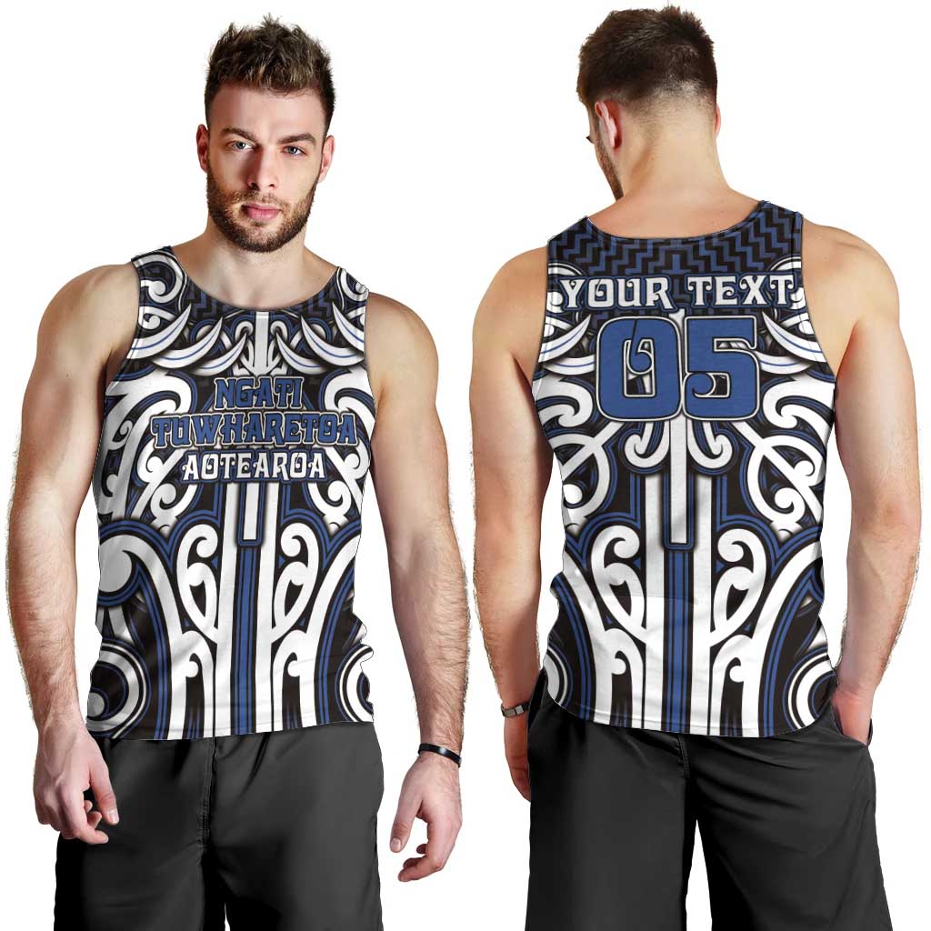 Custom Aotearoa Ngati Tuwharetoa Men Tank Top Maori Tribal Pattern Mix Poutama LT05 - Polynesian Pride