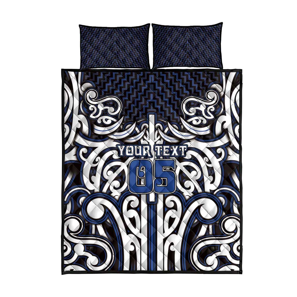 Custom Aotearoa Ngati Tuwharetoa Quilt Bed Set Maori Tribal Pattern Mix Poutama