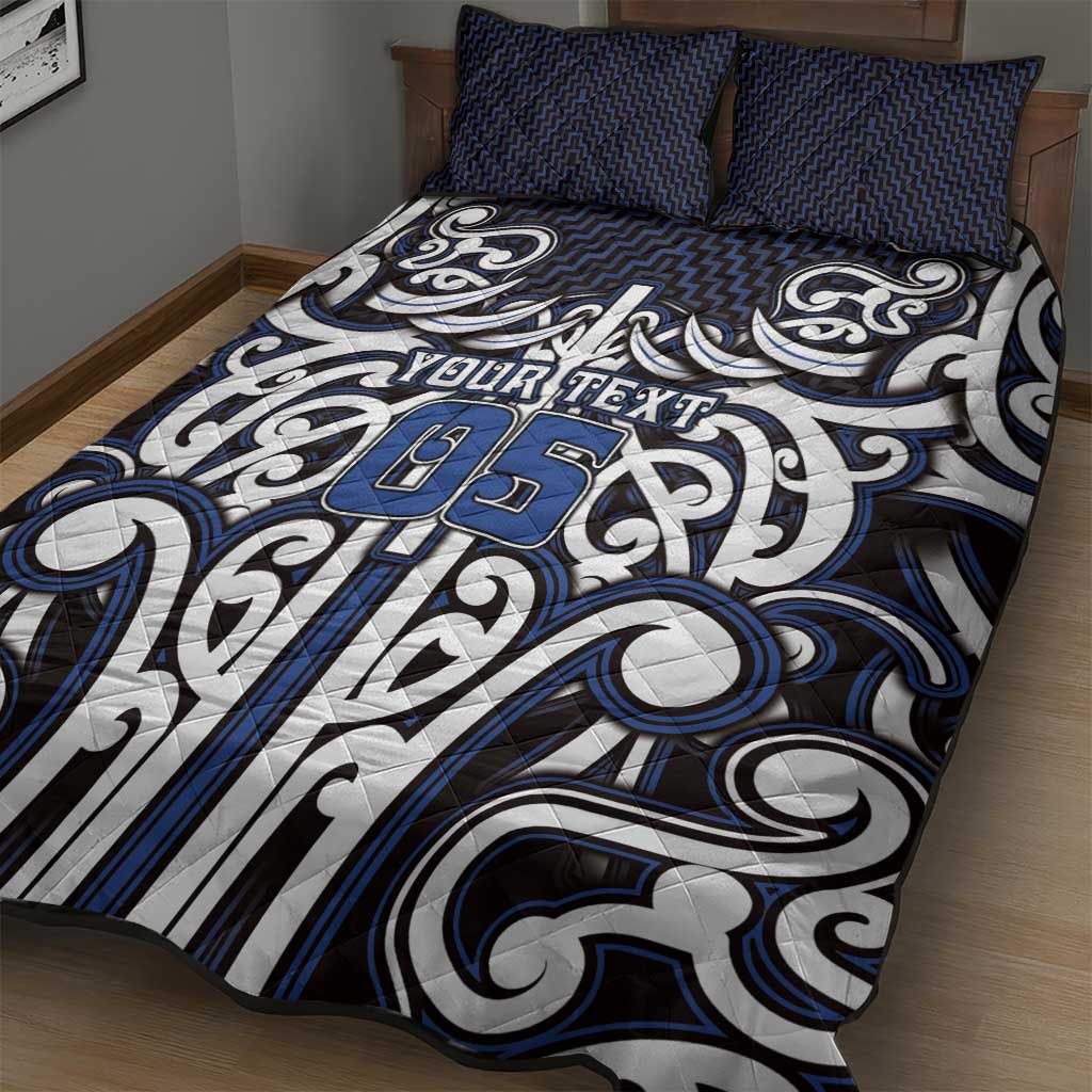 Custom Aotearoa Ngati Tuwharetoa Quilt Bed Set Maori Tribal Pattern Mix Poutama