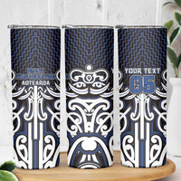 Custom Aotearoa Ngati Tuwharetoa Skinny Tumbler Maori Tribal Pattern Mix Poutama LT05 - Polynesian Pride