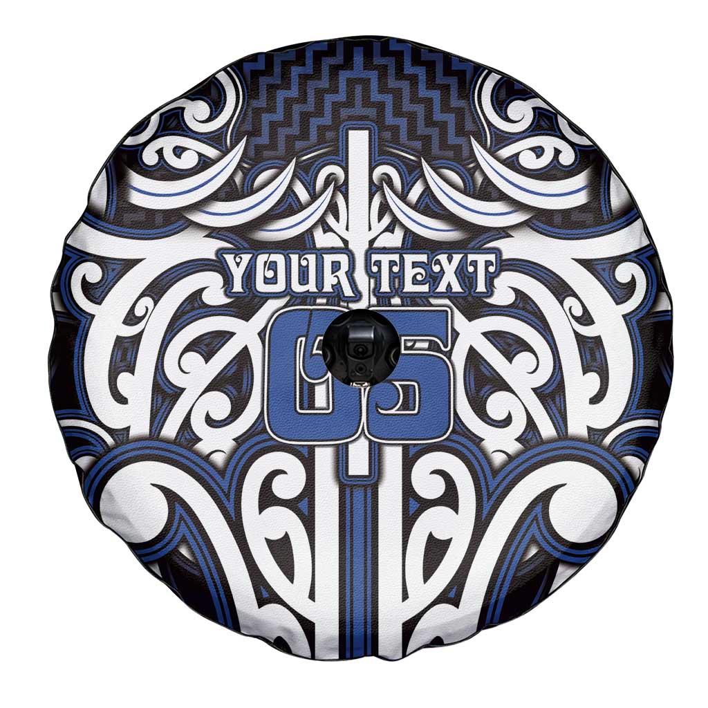 Custom Aotearoa Ngati Tuwharetoa Spare Tire Cover Maori Tribal Pattern Mix Poutama