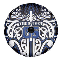 Custom Aotearoa Ngati Tuwharetoa Spare Tire Cover Maori Tribal Pattern Mix Poutama