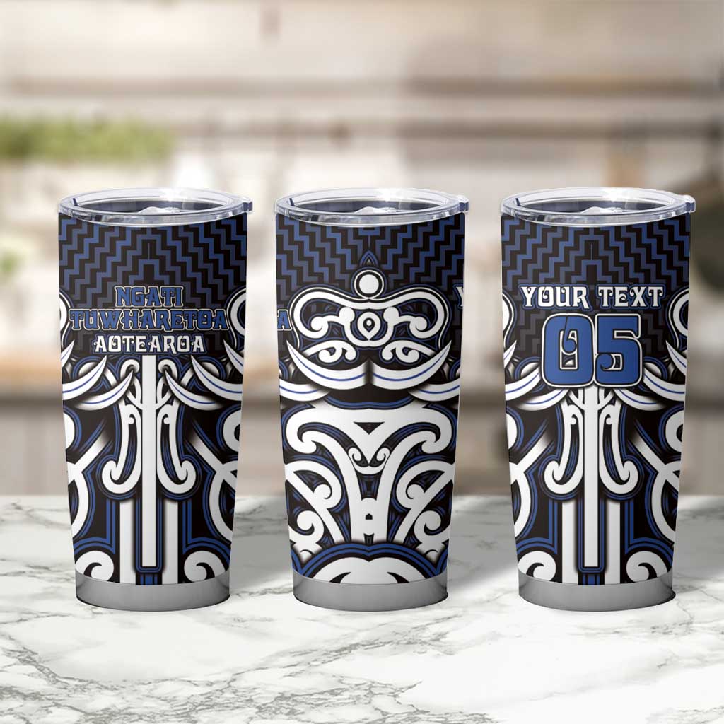 Custom Aotearoa Ngati Tuwharetoa Tumbler Cup Maori Tribal Pattern Mix Poutama