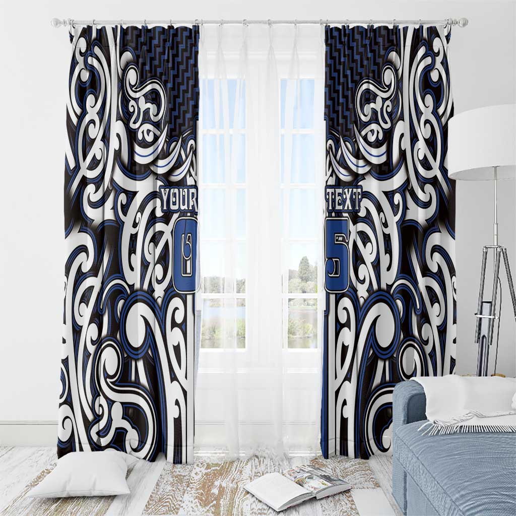 Custom Aotearoa Ngati Tuwharetoa Window Curtain Maori Tribal Pattern Mix Poutama LT05 - Polynesian Pride