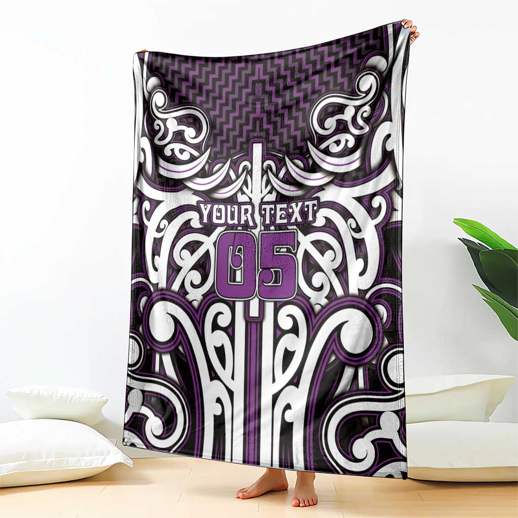 Custom Aotearoa Rangitane Blanket Maori Tribal Pattern Mix Poutama