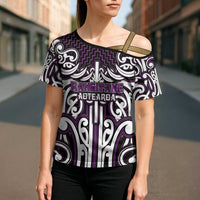Custom Aotearoa Rangitane Cross Shoulder Shirt Maori Tribal Pattern Mix Poutama