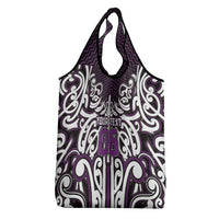 Custom Aotearoa Rangitane Grocery Bag Maori Tribal Pattern Mix Poutama