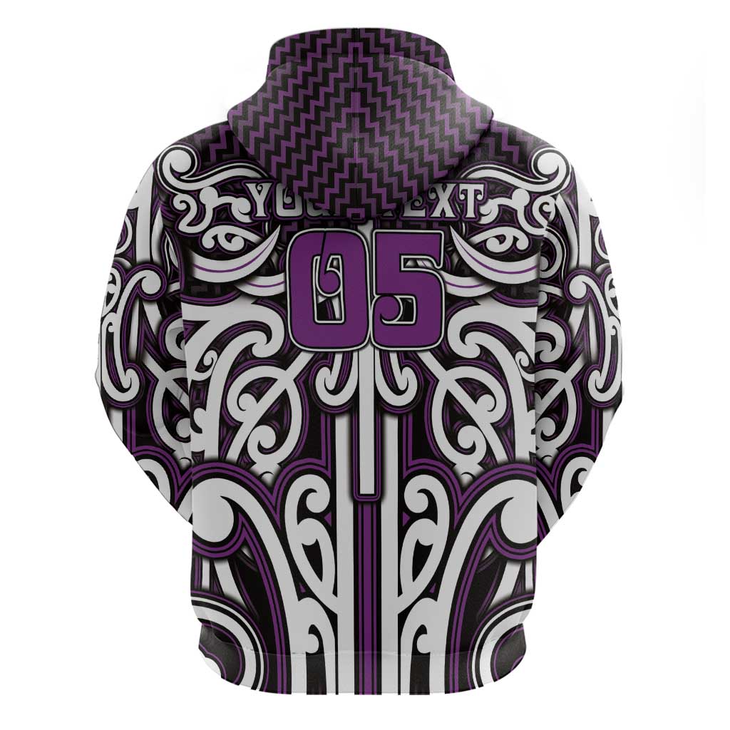 Custom Aotearoa Rangitane Hoodie Maori Tribal Pattern Mix Poutama