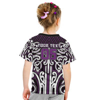 Custom Aotearoa Rangitane Kid T Shirt Maori Tribal Pattern Mix Poutama