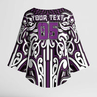 Custom Aotearoa Rangitane Kimono Sleeve Blouse Maori Tribal Pattern Mix Poutama LT05 - Polynesian Pride