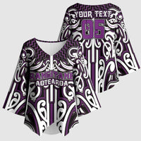 Custom Aotearoa Rangitane Kimono Sleeve Blouse Maori Tribal Pattern Mix Poutama LT05 - Polynesian Pride