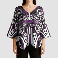 Custom Aotearoa Rangitane Kimono Sleeve Blouse Maori Tribal Pattern Mix Poutama LT05 - Polynesian Pride