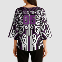 Custom Aotearoa Rangitane Kimono Sleeve Blouse Maori Tribal Pattern Mix Poutama LT05 - Polynesian Pride