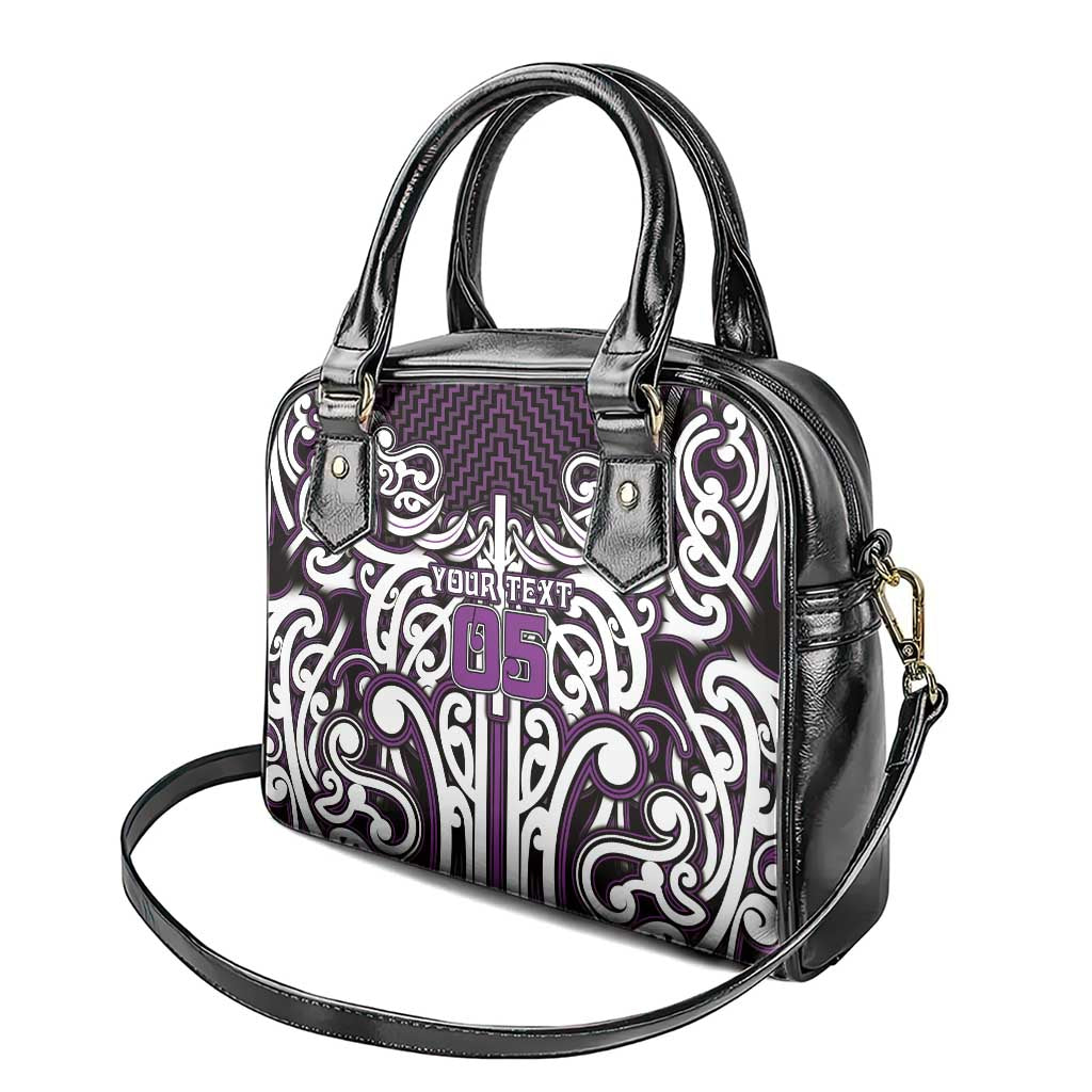 Custom Aotearoa Rangitane Shoulder Handbag Maori Tribal Pattern Mix Poutama