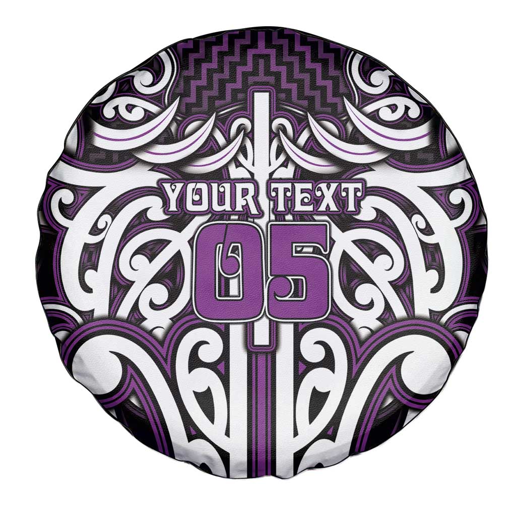 Custom Aotearoa Rangitane Spare Tire Cover Maori Tribal Pattern Mix Poutama