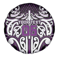Custom Aotearoa Rangitane Spare Tire Cover Maori Tribal Pattern Mix Poutama