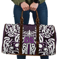 Custom Aotearoa Rangitane Travel Bag Maori Tribal Pattern Mix Poutama LT05 Purple - Polynesian Pride