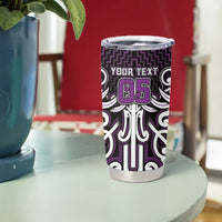 Custom Aotearoa Rangitane Tumbler Cup Maori Tribal Pattern Mix Poutama LT05 - Polynesian Pride