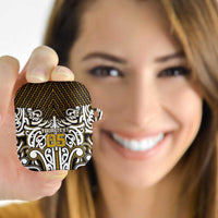 Custom Aotearoa Taranaki AirPods Case Maori Tribal Pattern Mix Poutama
