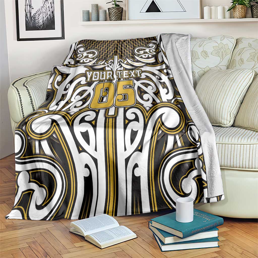 Custom Aotearoa Taranaki Blanket Maori Tribal Pattern Mix Poutama