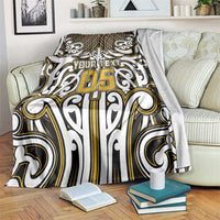 Custom Aotearoa Taranaki Blanket Maori Tribal Pattern Mix Poutama