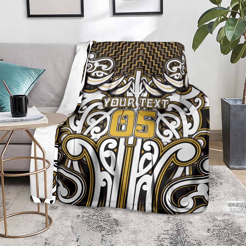 Custom Aotearoa Taranaki Blanket Maori Tribal Pattern Mix Poutama