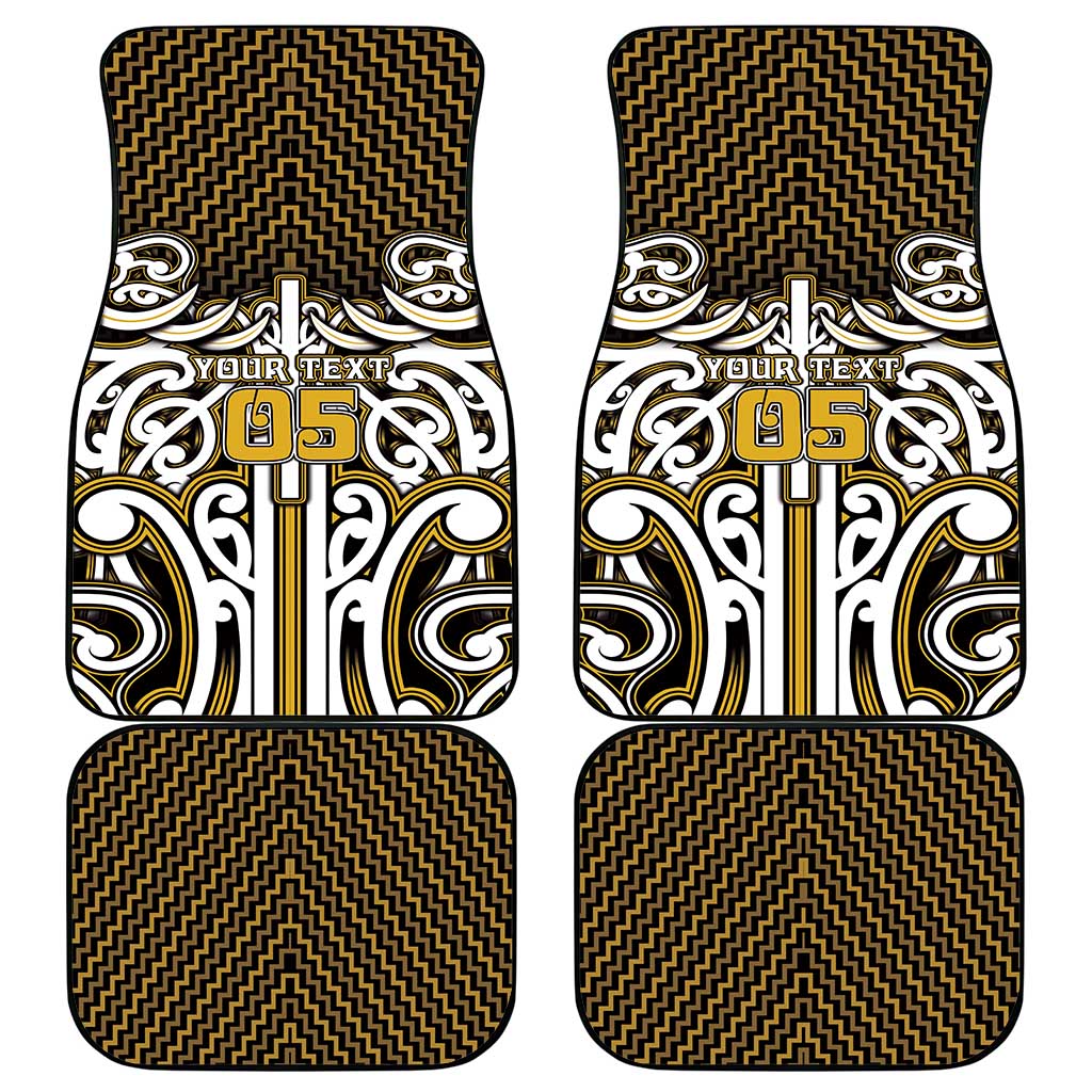 Custom Aotearoa Taranaki Car Mats Maori Tribal Pattern Mix Poutama