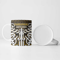 Custom Aotearoa Taranaki Ceramic Mug Maori Tribal Pattern Mix Poutama