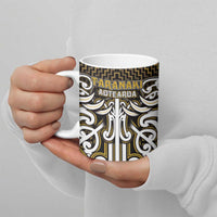 Custom Aotearoa Taranaki Ceramic Mug Maori Tribal Pattern Mix Poutama